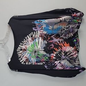 BCBGMAXAZRIA cropped cold shoulder blouse